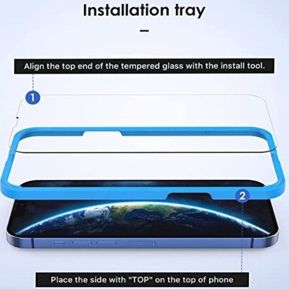 RAXFLY Compatible with iPhone 13 & iPhone Pro Screen Protectors 6.1 inch 3pk - Picture 2 of 5